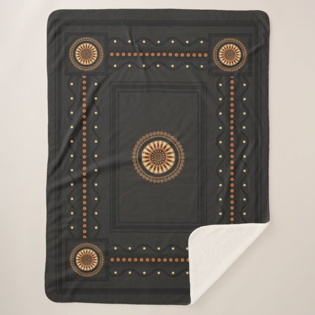 Manta Sherpa Estilo bucchero etrusco (Anverso)