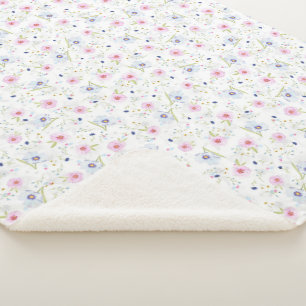 Manta Sherpa Estilo de las flores