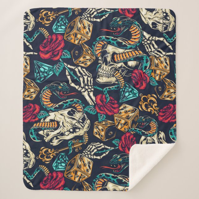 Manta Sherpa Estilo de vida retro (Anverso)