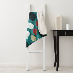 Manta Sherpa Estilo retro en un bonito batido de colores