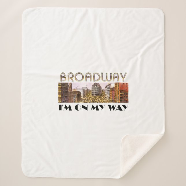 Manta Sherpa Estrella de Broadway de la CAMISETA (Anverso)