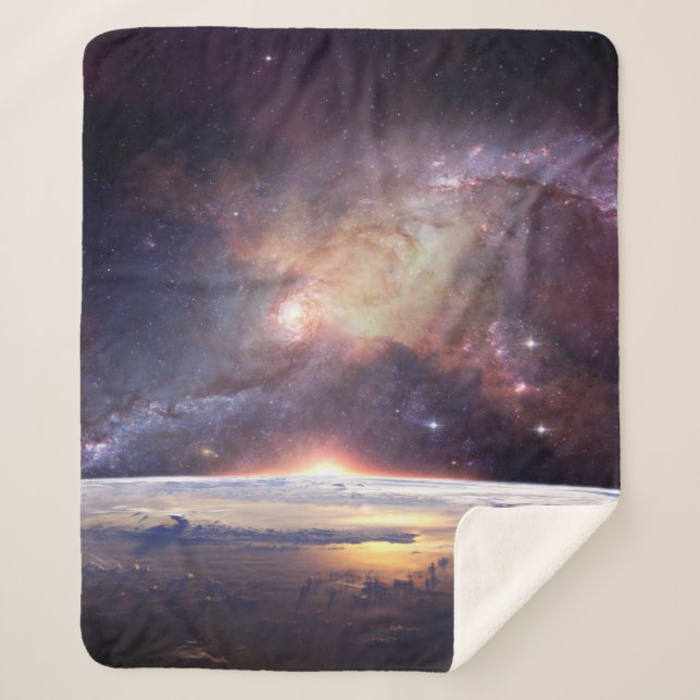 Manta Sherpa Estrella de galaxia infinity cosmos oscuro (Anverso)