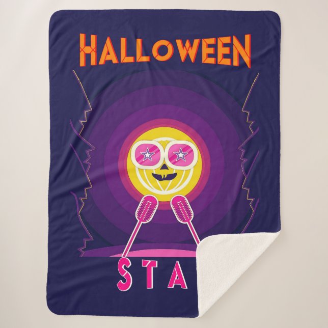 Manta Sherpa Estrella de Halloween Goggles 31 Reino Unido Micró (Anverso)