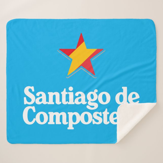Manta Sherpa Estrellas de España – Santiago de Compostela (Anverso (horizontal))