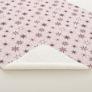 Manta Sherpa Estrellas de Geo Rosa bonito - patrón.