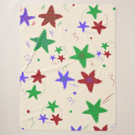 Manta Sherpa Estrellas Pequeñas Coloridas Lindas