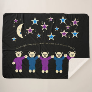 Manta Sherpa Estrellas y osos