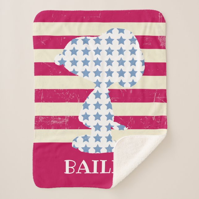 Manta Sherpa Estrellas y rayas de época sonora (Anverso)