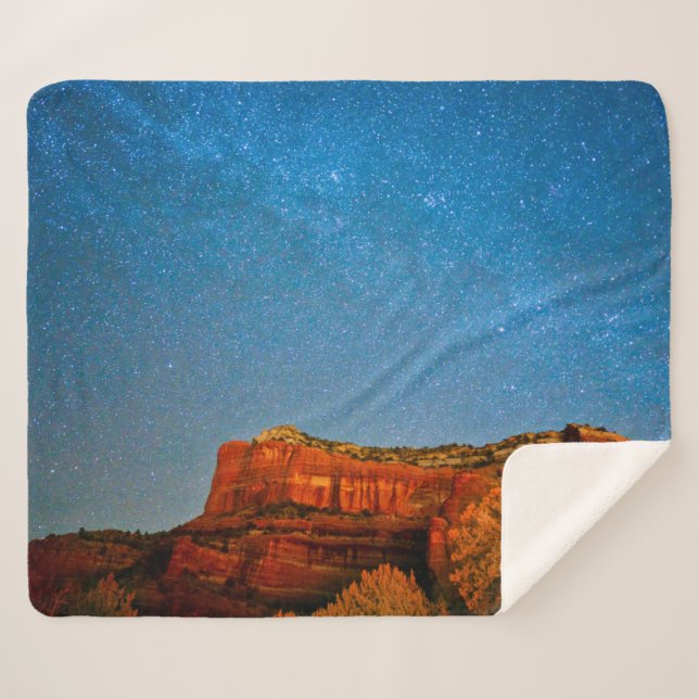 Manta Sherpa Estrellas y rock rojo (Anverso (horizontal))