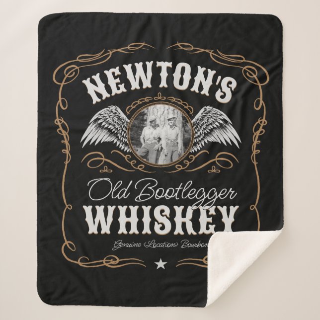 Manta Sherpa Etiqueta de teclado antiguo para alcohol casero Añ (Anverso)