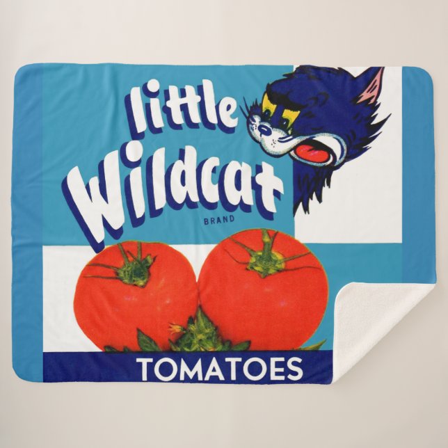 Manta Sherpa Etiqueta del cajón de tomates Wildcat (Anverso (horizontal))