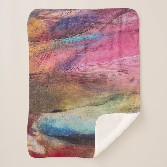 Manta Sherpa Expresión fucsia (Anverso)