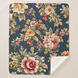 Manta Sherpa Exquisitas Flores De Primavera Elegantes. Pintura