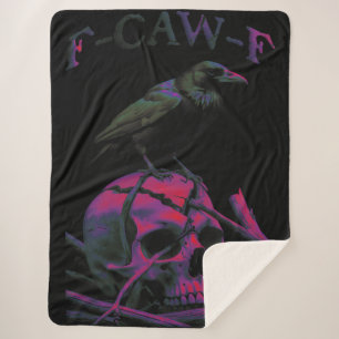 Manta Sherpa F-Caw-F Funny Black Crow Bird