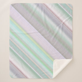 Manta Sherpa Fairy Garden Pink, Purple and Mint Stripe