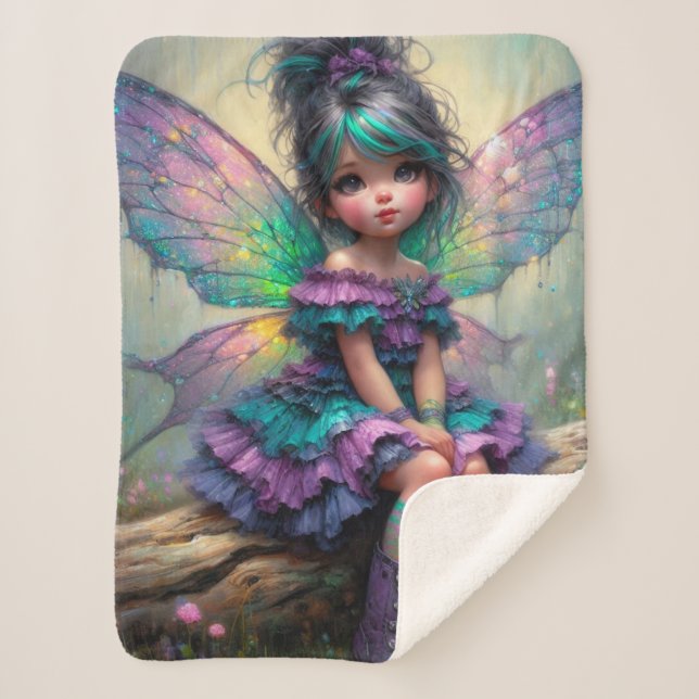 Manta Sherpa Fairy Twilight Blossom (Anverso)
