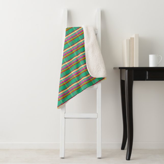Manta Sherpa FAITT Tropical Plaid (In situ)
