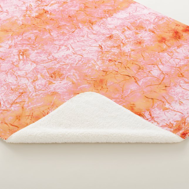 Manta Sherpa Falsa pele de salmão, com partes clareadas (3/4)