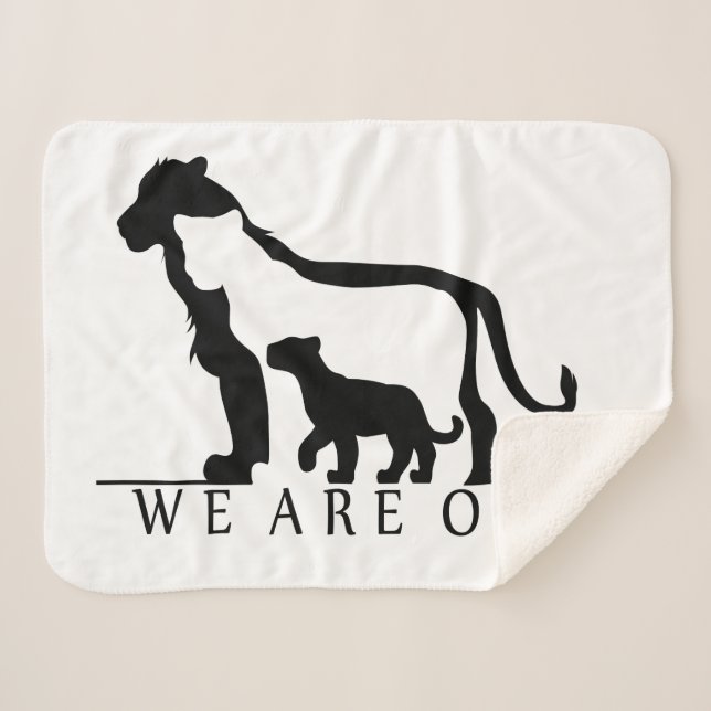 Manta Sherpa Familia de leones (Anverso (horizontal))