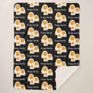 Manta Sherpa Familia furiosa Monos diseñan T-Shirt Bath Mat