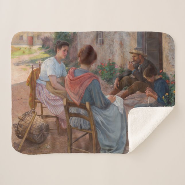 Manta Sherpa Familia italiana tradicional (Italia antigua) (Anverso (horizontal))