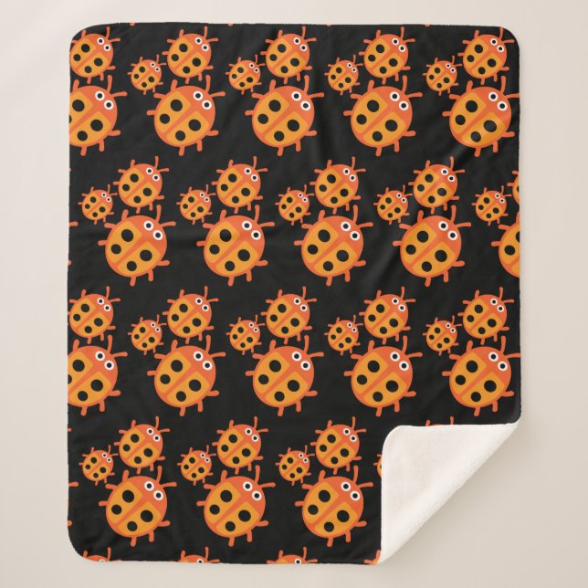 Manta Sherpa Familia Kids ladybird (Anverso)