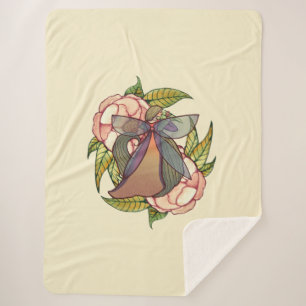 Manta Sherpa Fanadas de mariposa Peony Fairy Peonies