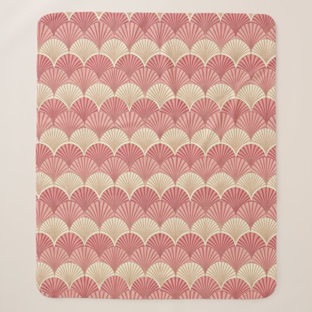 Manta Sherpa Fans Mid-Century Modern Pink (Anverso)