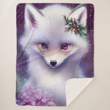 Fantasía Bebé Blanco Fox con los ojos de Lavender