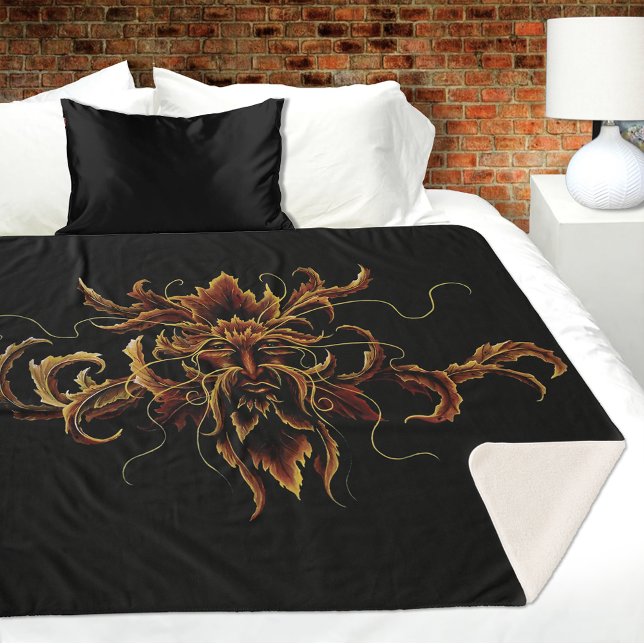 Manta Sherpa Fantasía celta de Dryad otoñal (Subido por el creador)