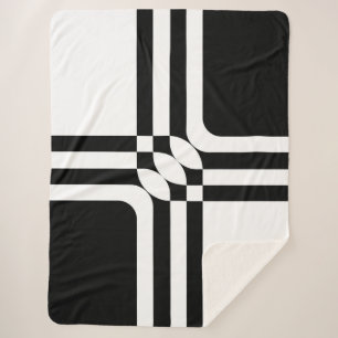 Manta Sherpa Fantasía en blanco y negro