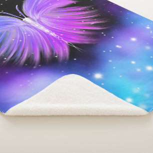 Manta Sherpa Fantasía espacial Mariposa Cósmica