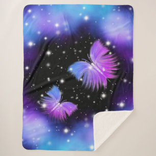 Manta Sherpa Fantasía Espacial Mariposas Cosmógenas