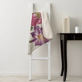 Manta Sherpa Fantasía Floral
