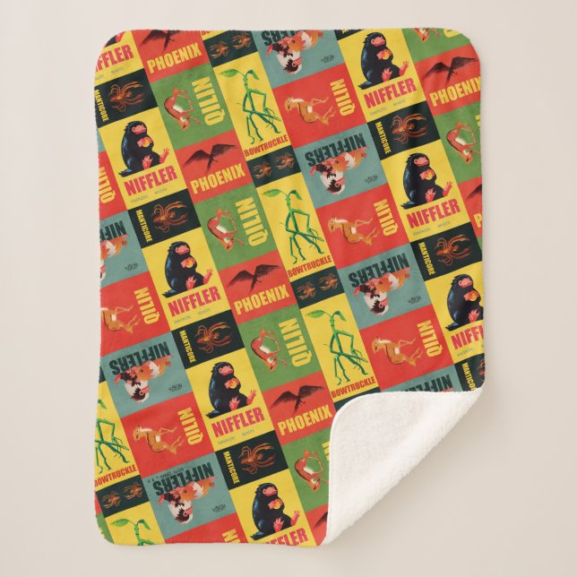 Manta Sherpa Fantasmas Bebidas Patrón de cosecha (Anverso)