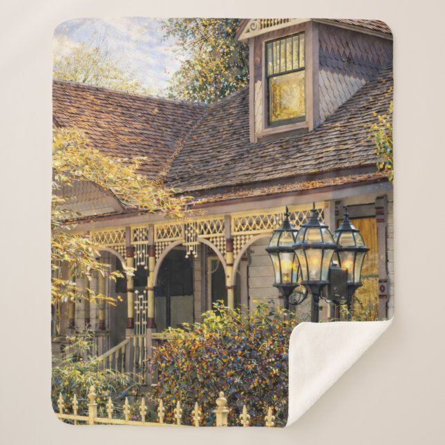 Manta Sherpa Fantasy Victorian Gingerbread I (Anverso)