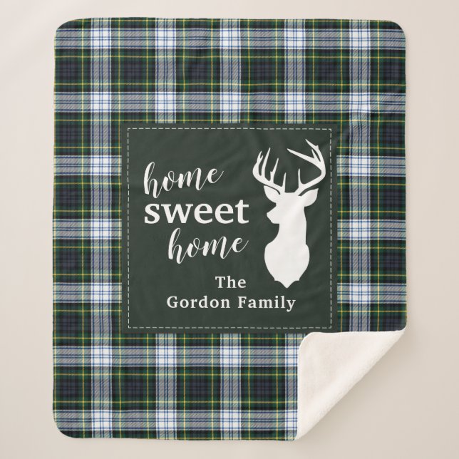 Manta Sherpa Farmacia Rustic Plaid Gordon Tartan (Anverso)