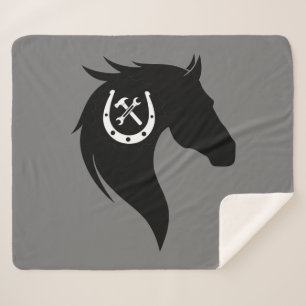 Manta Sherpa Farrier Horse Shoeing Horses Silhouette Graphic