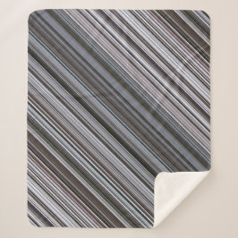 Manta Sherpa Febrero Misty Blue y Gray Stripe