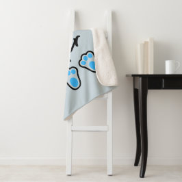 Manta Sherpa Feliz azul de Pascua