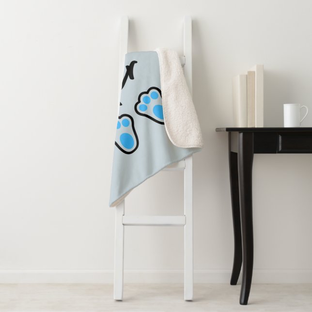 Manta Sherpa Feliz azul de Pascua (In situ)