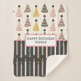Manta Sherpa Feliz cumpleaños Sherpa Blanket