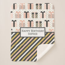 Feliz cumpleaños Sherpa Blanket