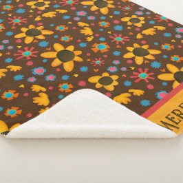 Manta Sherpa Feliz Daisies Pattern Diversión Inespiritualidad