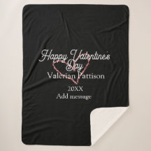 Feliz día de San Valentín corazón de purpurina roj