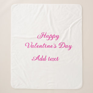 Manta Sherpa Feliz día de San Valentín texto nombre mensaje ros