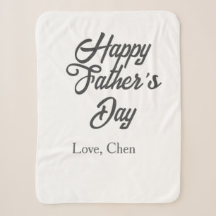 Manta Sherpa Feliz día del padre nombre gris amor mejor papá de