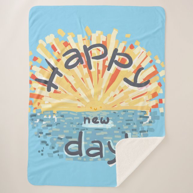 Manta Sherpa ¡Feliz Día Nuevo! (Anverso)