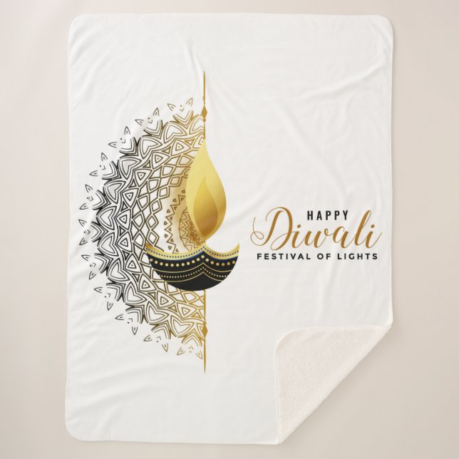 Manta Sherpa Feliz Diwali (Anverso)