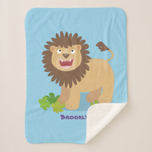 Manta Sherpa Feliz ilustracion personalizado ruidoso